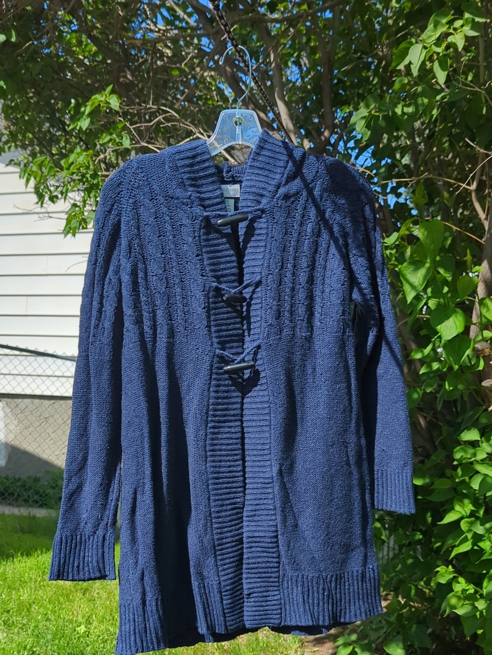 Motherhood Maternity Navy Knit Toggle Cardigan